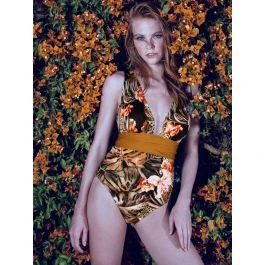 Träger Badeanzug ELUDER Tropischer Print Von Nicole Olivier