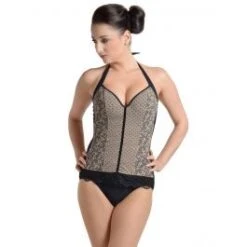 Neckholder Badeanzug CAYMAN Schwarz-nude Von Je Suis