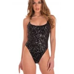 Badeanzug PAILLETTES Schwarz Von Pin-Up Stars