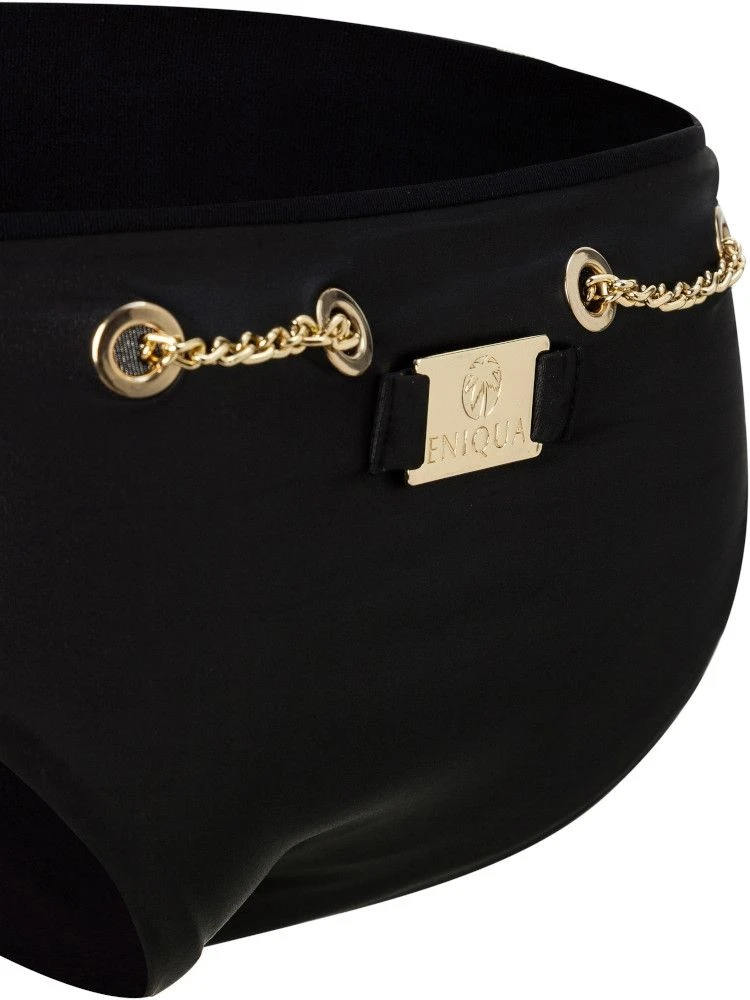 Triangel Bikini LACE UP BOUND BLACK LEATHER Von Eniqua â Bild 5